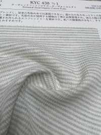 KYC438 D/1 بيكيه قطن عضوي بخطوط أفقية بصباغة نباتية[نسيج / قماش] Uni Textile (Komon Kobo) صور إضافية