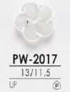 PW2017 زر لامع ذو فتحتين مصنوع من راتنج البوليستر
