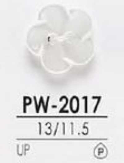 PW2017 زر لامع ذو فتحتين مصنوع من راتنج البوليستر