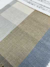 14333 قطن/كتان مصبوغ بالخيوط بنقشة مربعات كبيرة بتشطيب تجعيد عمودي[Textile / Fabric] SUNWELL صور إضافية