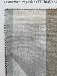 14333 قطن/كتان مصبوغ بالخيوط بنقشة مربعات كبيرة بتشطيب تجعيد عمودي[Textile / Fabric] SUNWELL صور إضافية