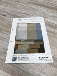 14333 قطن/كتان مصبوغ بالخيوط بنقشة مربعات كبيرة بتشطيب تجعيد عمودي[Textile / Fabric] SUNWELL صور إضافية