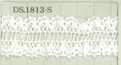 DS1813-S دانتيل مطاطي، دانتيل بكشكشة، دانتيل سلم 23mm