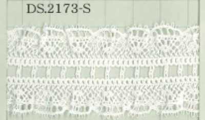 DS2173-S دانتيل مطاطي دانتيل كشكش دانتيل سلم 32mm
