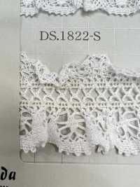 DS1822-S دانتيل مطاطي دانتيل كشكش دانتيل سلم 35mm[Lace] DAISADA صور إضافية