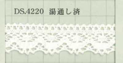 DS4220 دانتيل تورشون عرض 21mm مغسول مسبقًا