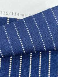 PMM2280-dotstripe شامبراي بطباعة التفريغ بنقشة نقاط وخطوط 5 أونصات[Textile / Fabric] Yoshiwa Textile صور إضافية