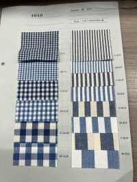 4050 مخطط مربعات غينغهام نيلي 5oz[نسيج / قماش] Yoshiwa Textile صور إضافية