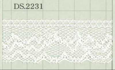 DS2231 عرض دانتيل قطني: 27mm