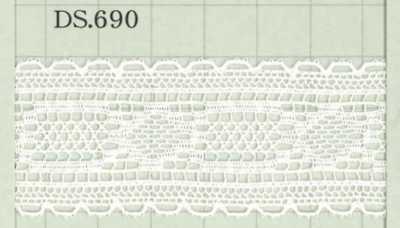 DS690 عرض الدانتيل القطني: 30mm