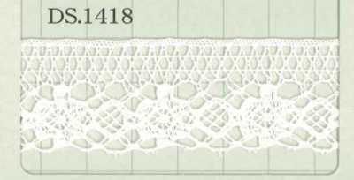 DS1418 دانتيل قطني، العرض: 25mm