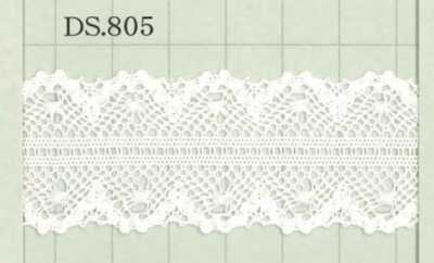 DS805 دانتيل قطني العرض: 30mm
