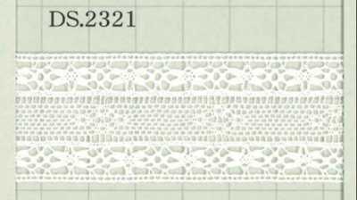 DS2321 دانتيل قطني بعرض: 28mm