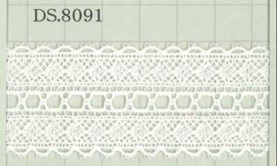 DS8091 عرض دانتيل قطني: 33mm