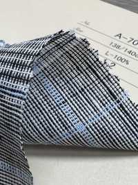 A-7069 كتان 100% Glen Check[Textile / Fabric] Arinobe Shoten صور إضافية