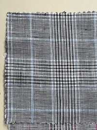 A-7069 كتان 100% Glen Check[Textile / Fabric] Arinobe Shoten صور إضافية
