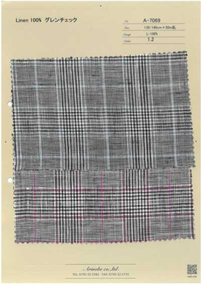 A-7069 كتان 100% Glen Check
