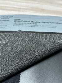 1010863P جديد جيرسي مولين صوف/قطن بنقشة غلين تشيك[Textile / Fabric] Takisada صور إضافية