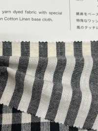 8628 20s قطن-كتان مصبوغ بالخيوط بتشطيب مغسول[Textile / Fabric] VANCET صور إضافية