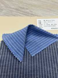 AN-9007 مخطط من القطن والكتان بتشطيب مغسول[Textile / Fabric] Arinobe Shoten صور إضافية