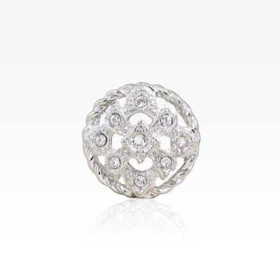G3438 زر بساق حلقي نصف دائري من Glass/Cast