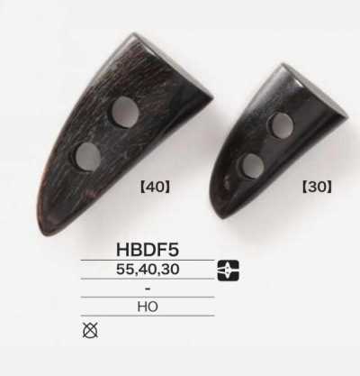 HBDF5 زر من قرن جاموس طبيعي