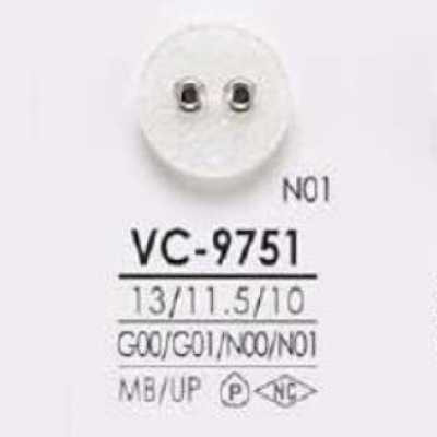 VC9751 زر أمامي ذو ثقبين من النحاس/راتنج البوليستر