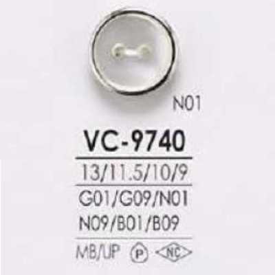 VC9740 زر ذو فتحتين للخياطة من نحاس/راتنج بوليستر