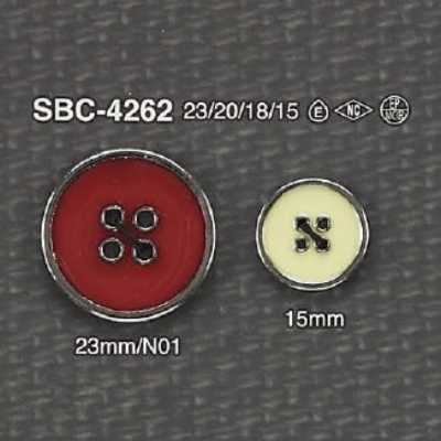 SBC4262 زر أمامي بأربعة ثقوب من راتنج إيبوكسي/معدن عالي