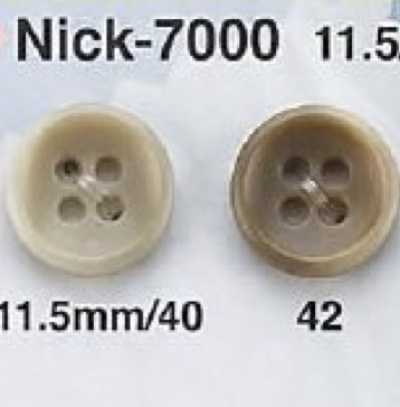 NICK7000 زر بأربعة ثقوب من راتنج اليوريا
