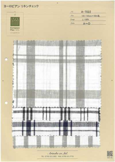 A-7022 كاروهات كتان أوروبية