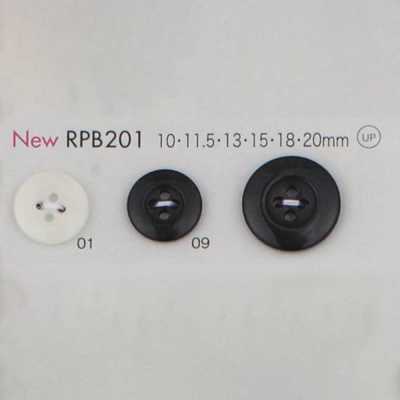 RPB201 زر من راتنج PET المعاد تدويره، بأربعة ثقوب، صنع في اليابان
