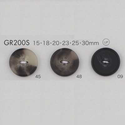 GR200S زر معتمد وفق GRS، 25% راتنج PET معاد تدويره ممزوج، بحافة، 4 فتحات