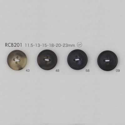RCB201 زر من راتنج البوليستر مع حافة، 4 ثقوب