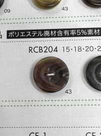 RCB204 زر من راتنج البوليستر، بحافة، بأربع فتحات[أزرار] DAIYA BUTTON صور إضافية