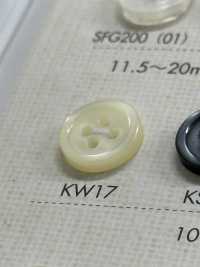 KW17 زر من راتنج البوليستر مع حافة، 4 ثقوب[أزرار] DAIYA BUTTON صور إضافية
