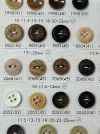 2068 زر من راتنج البوليستر بحافة، بفتحتين[أزرار] DAIYA BUTTON صور إضافية