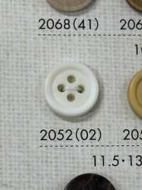 2052 زر من راتنج البوليستر بأربع فتحات مع حافة[أزرار] DAIYA BUTTON صور إضافية