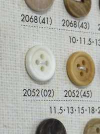 2052 زر من راتنج البوليستر بأربع فتحات مع حافة[أزرار] DAIYA BUTTON صور إضافية