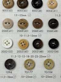 2052 زر من راتنج البوليستر بأربع فتحات مع حافة[أزرار] DAIYA BUTTON صور إضافية