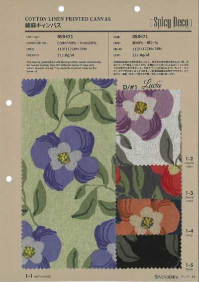 850471 SEVENBERRY® كانفاس قطني وكتان Spicy Deco Lucia