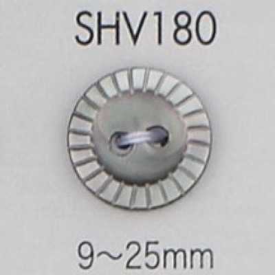 SHV180 زر صدفي بفتحتين