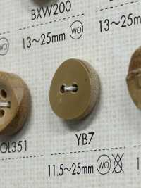 YB7 زر خشبي طبيعي ذو فتحتين[أزرار] DAIYA BUTTON صور إضافية