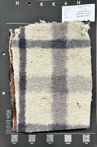 FLEECE-PT-4 طباعة مربعات فليس كلاسيكية