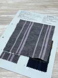 KB9001 كتان/قطن مصبوغ بخيوط بخطوط عشوائية[نسيج / قماش] KOYAMA صور إضافية
