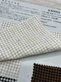 KB9004 كاروهات غينغهام مصبوغة بالخيوط من الكتان/القطن[Textile / Fabric] KOYAMA صور إضافية