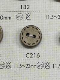 C216 زر ثنائي الفتحتين من الخشب الطبيعي[أزرار] DAIYA BUTTON صور إضافية
