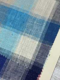 A-7066 100% كتان كاروهات[Textile / Fabric] Arinobe Shoten صور إضافية