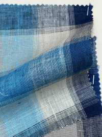 A-7066 100% كتان كاروهات[Textile / Fabric] Arinobe Shoten صور إضافية
