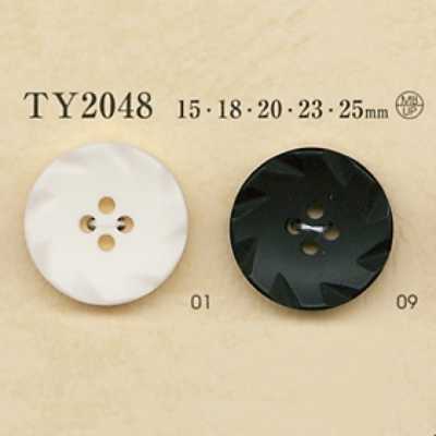 TY2048 زر 4 ثقوب من راتنج البوليستر/النحاس الأصفر